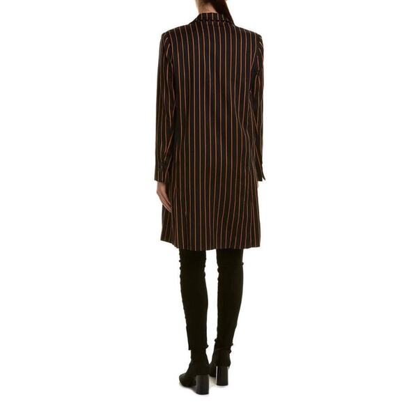 Anthropologie Grey Lab Woman Black / Orange Striped Oversized Blazer, Si… - Picture 2 of 11